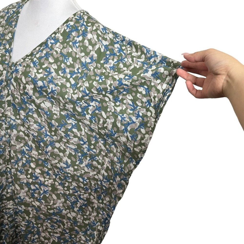 Mirth Bali Midi Dress Cotton Lagenlook Printed Women’s Size Large Missing Belt - Picture 11 of 14